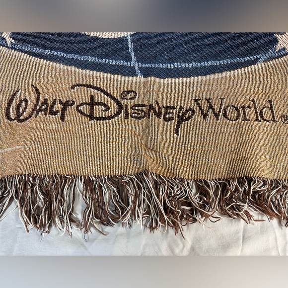 DISNEY PARKS Mickey Woven Tapestry Throw Blanket 51” x 59” Four Parks - Picture 2 of 8